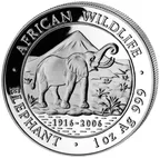 1 Unze Silbermünze Somalia Elefant 2006