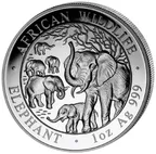 1 Unze Silbermünze Somalia Elefant 2008