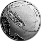 1 Unze Silbermünze Sioux Indian 2016