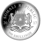5 Unzen Silbermünze Somalia Elefant 2017