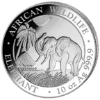 10 Unzen Silbermünze Somalia Elefant 2017