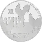 1 Unze Silbermünze Niue Hahn 2017