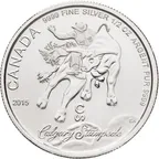 1/2 Unze Silbermünze Kanada Calgary Stampede 2015