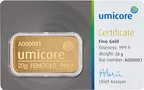 20 Gramm Goldbarren Umicore