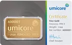 31,1 Gramm Goldbarren Umicore