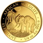1/4 Unze Goldmünze Somalia Elefant 2017