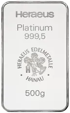 500 Gramm Platinbarren Heraeus