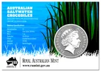 1 Unze Silbermünze Australien Salzwasser Krokodil Bindi 2013 in Blister