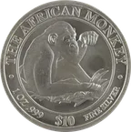 1 Unze Silbermünze Somali Republic African Monkey 2002