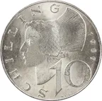 10 Schilling Silbermünze Republik Österreich