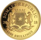 1 Unze Goldmünze Somalia Elefant 2018