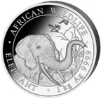 1 Kilogramm Silbermünze Somalia Elefant 2018