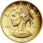 1 Unze Goldmünze American Liberty 225th Anniversary 2017 - polierte Platte - High Relief