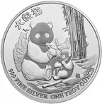 1 Unze Silbermünze Niue Panda 2017