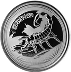 1 Unze Silbermünze Republic of Tschad Scorpion "Deathstalker" 2017