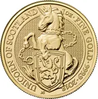1 Unze Goldmünze Queens Beasts Unicorn 2018