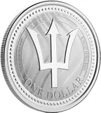 1 Unze Silbermünze Barbados Trident 2017