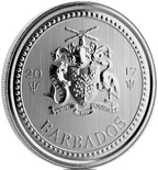 1 Unze Silbermünze Barbados Trident 2017