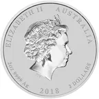 2 Unzen Silbermünze Australien Lunar II Hund 2018