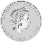 1/2 Unze Silbermünze Australien Lunar II Hund 2018