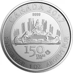 1 Unze Silbermünze Kanada 150 Jahre Voyageur 2017