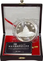 12 Unzen Silbermünze China Panda 1989 proof