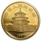 1 Unze Goldmünze China Panda 1987