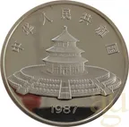 5 Unzen Silbermünze China Panda 1987 proof