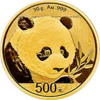 30 Gramm Goldmünze China Panda 2018