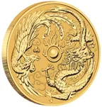1 Unze Goldmünze Australien Chinese Myths and Legends Drache & Phönix 2018