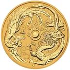 1 Unze Goldmünze Australien Chinese Myths and Legends Drache & Phönix 2018