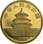 1/10 Unze Goldmünze China Panda 1988