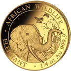 1/4 Unze Goldmünze Somalia Elefant 2018