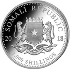 10 Unzen Silbermünze Somalia Elefant 2018