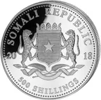 5 Unzen Silbermünze Somalia Elefant 2018