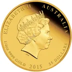 1/4 Unze Goldmünze Australien Lunar II Ziege 2015 - polierte Platte