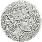 5 Unzen Silbermünze Republic of Tschad Queen Nofretete 2017