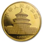 1/20 Unze Goldmünze China Panda 1986