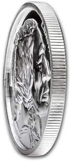 1 Unze Silber American Buffalo Round - High Relief