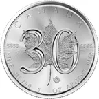 1 Unze Silbermünze Maple Leaf 2018 - Jubiläumsausgabe 30 Jahre