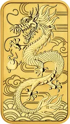 1 Unze Goldmünze Perth Mint - Rectangular Dragon 2018