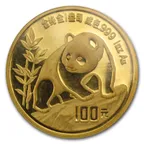 1 Unze Goldmünze China Panda 1990