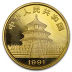 1/20 Unze Goldmünze China Panda 1991