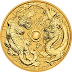 1 Unze Goldmünze Australien Chinese Myths and Legends  Drache & Tiger 2019
