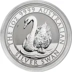 1 Unze Silbermünze Australien Schwan 2018