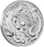 1 Unze Silbermünze Australien Drache & Tiger 2018