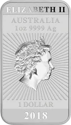 1 Unze Silbermünze Perth Mint Rectangular Dragon 2018