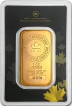 31,1 Gramm Goldbarren Royal Canadian Mint