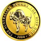 1 Unze Goldmünze Australien Känguru 2004