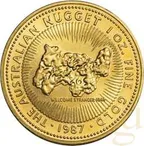 1 Unze Goldmünze Australien Känguru 1987